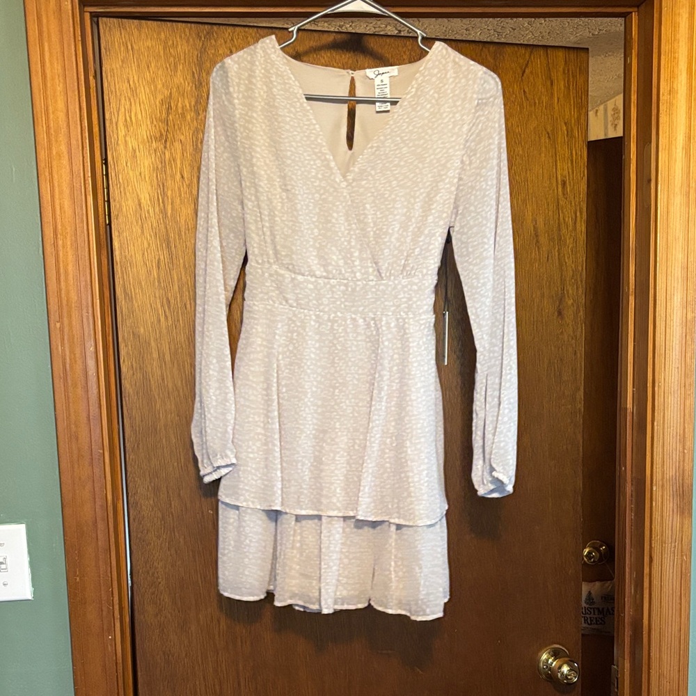 Japna Cream Long Sleeve Dress